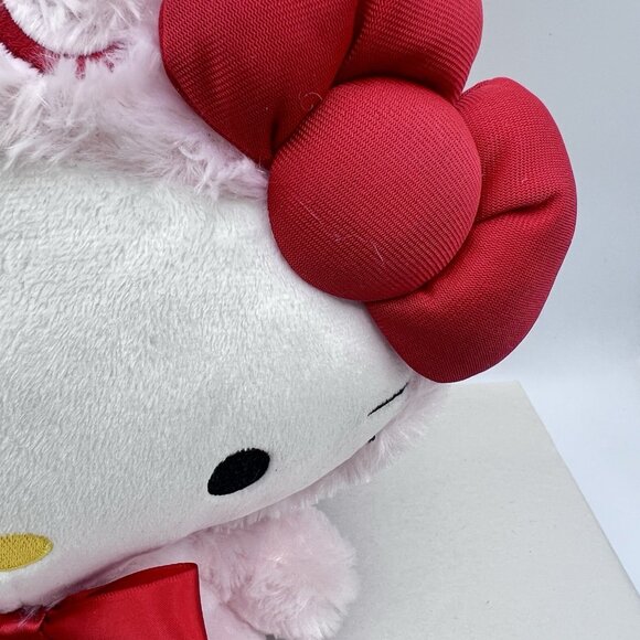 Sanrio Hello Kitty 13” Bunny Rabbit Suit Red Pink Hearts Plush - Picture 6 of 15